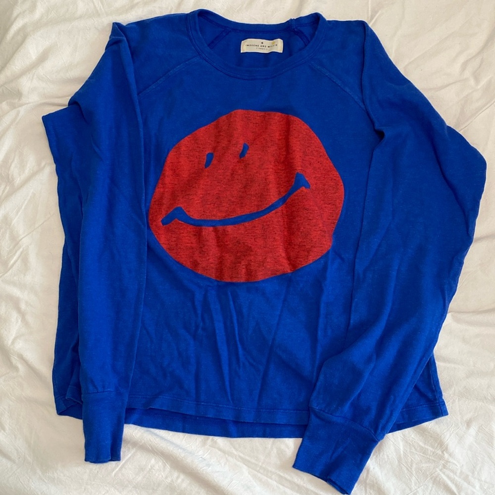 Imogene & Willie Long Sleeve smiley face shirt